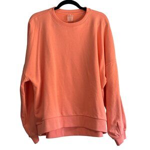 Calia By Carrie Underwood Oversized Coral Sweatshirt XL Cotton Blend
